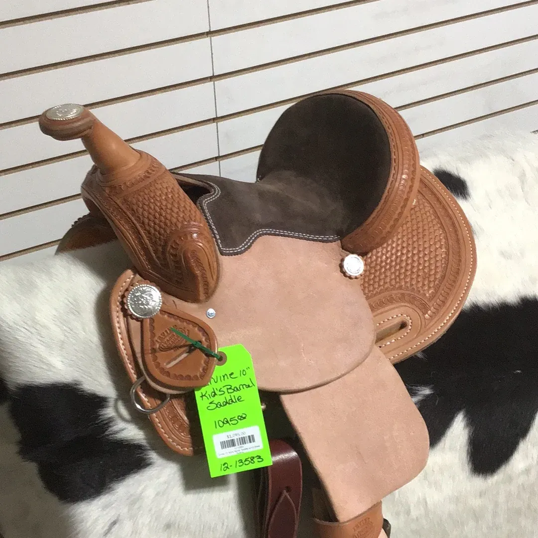Irvine Kid's 10" Barrel Saddle - 1/2 Basic Tooling
