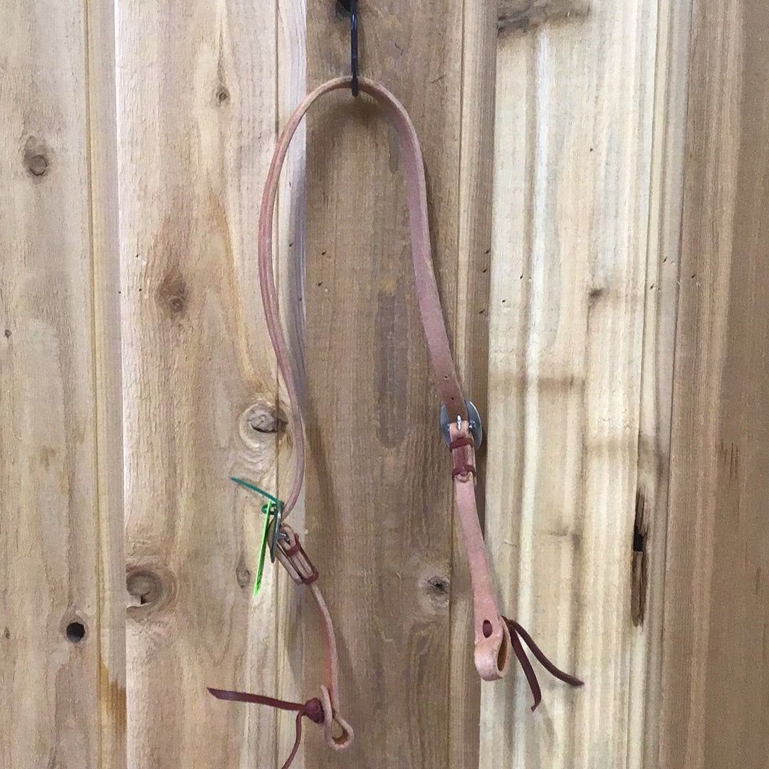 Irvine Split Ear Headstall w/Harness Button Ends - Natural