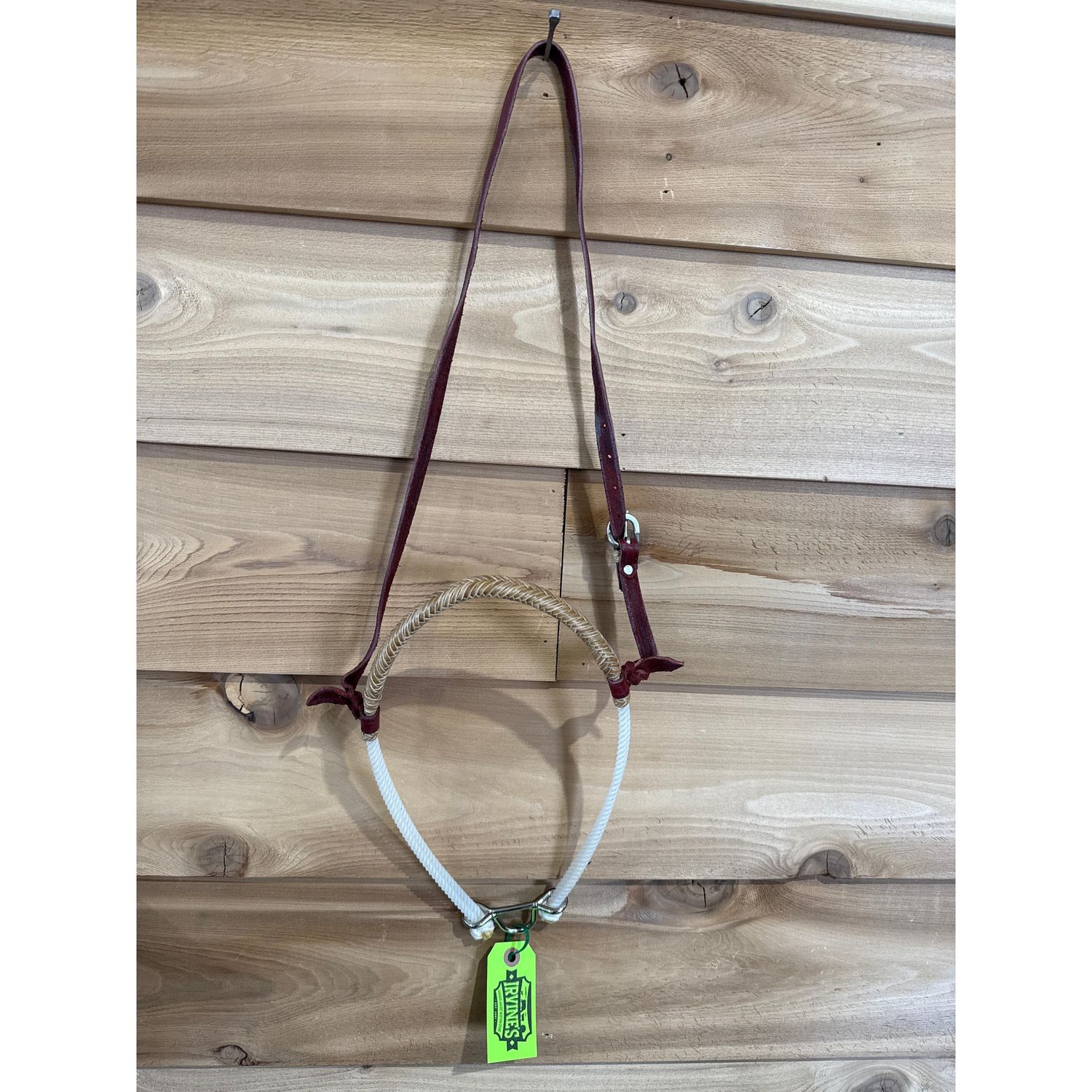 Irvine's Noseband Double Rope -Rawhide Natural Braid