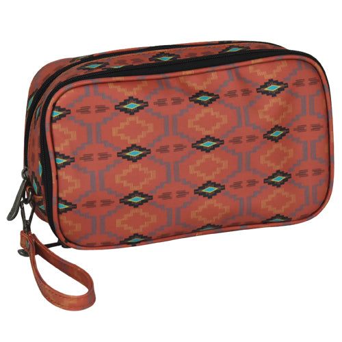 Justin Double Cosmetic Bag Adobe Aztec