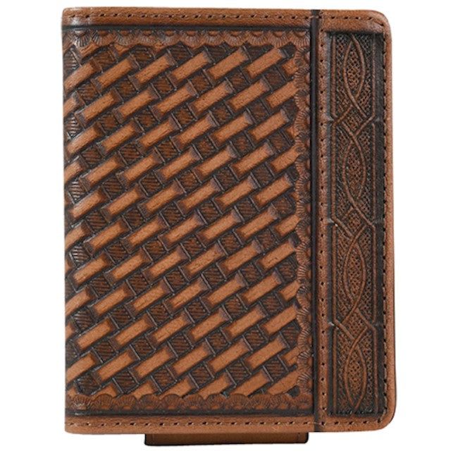 Justin Bifold Card Wallet Classic Basketweave