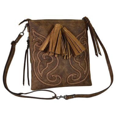Justin Lama Xbody Weathered Brown w/Boot Stitch