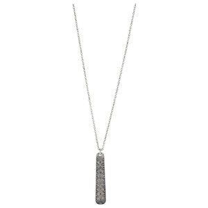 Justin Silver Bar Necklace w/Filigree Pattern