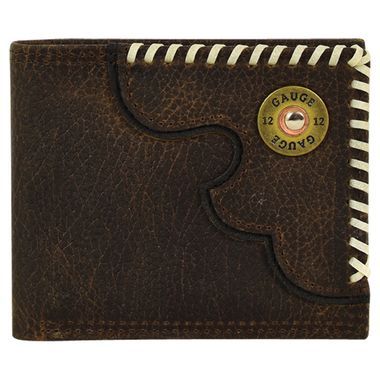 Justin Back Pocket Bifold Wallet 12 Gauge Concho