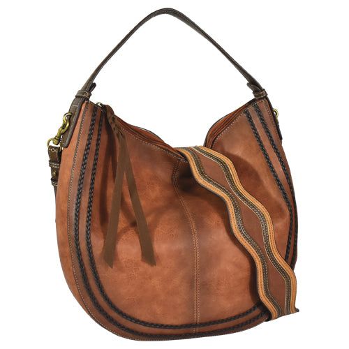 Justin Hobo Equestrian Chestnut w/Braid