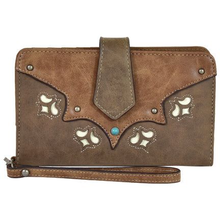 Justin Open Bace Wallet Laser Cut Details