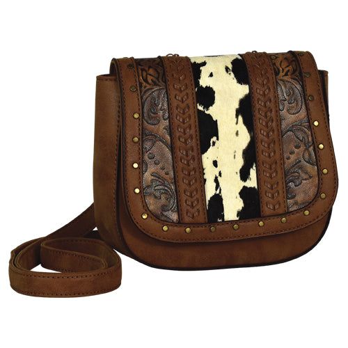 Justin SM Xbody Tooled w/Brindle Trim