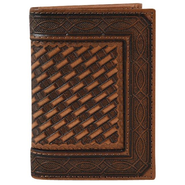 Justin Trifold Wallet Classic Basketweave