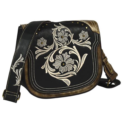 Justin Xbody Black w/Ivory Embroidery