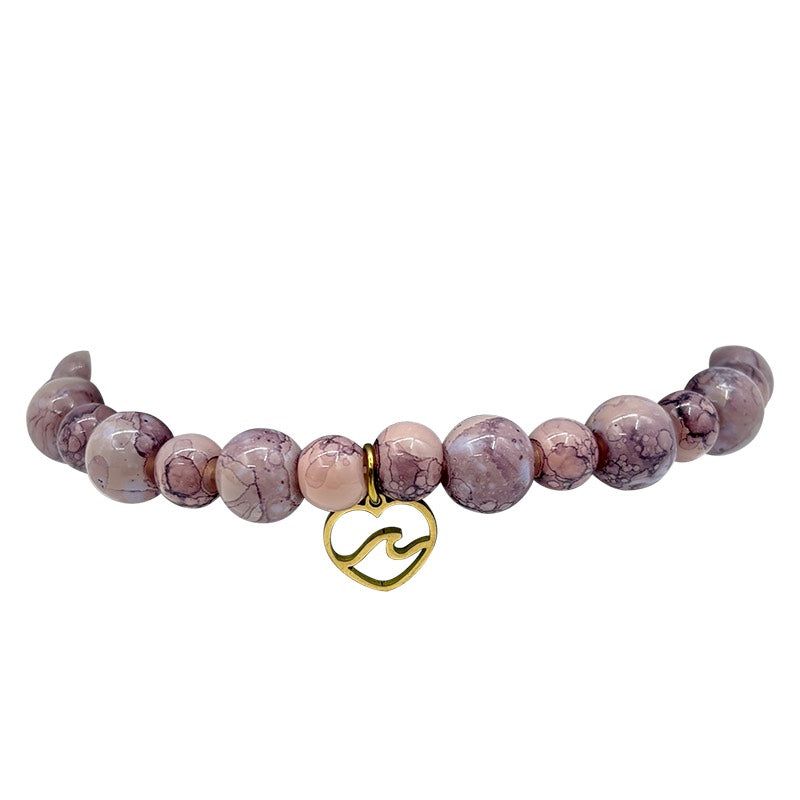 KC Bracelet Pink Heart Wave