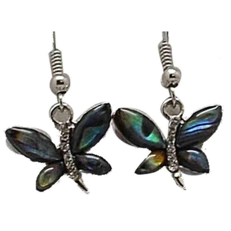 KC Earrings Abalone Butterfly