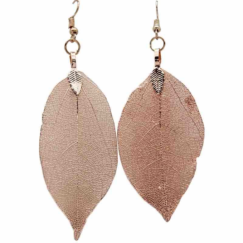 KC Earrings Burnt Leaf