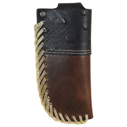 Justin Knife Sheath Brown w/Rawhide