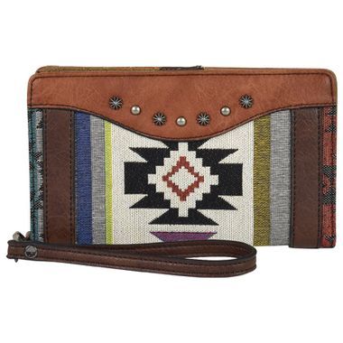 Justin Open Face Wallet Aztec Jacquard