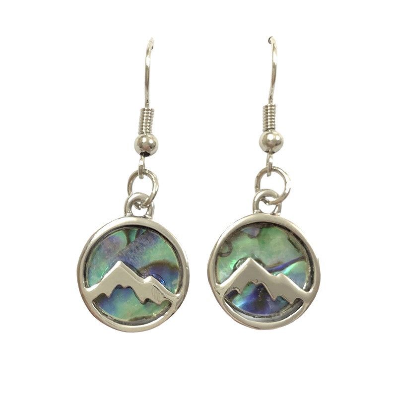 KC Necklace Abalone Mountain Earrings
