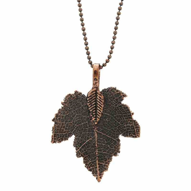 KC Necklace Copper Leaf