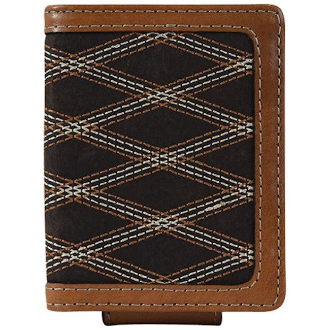 Justin Bifold Card Wallet Crisscross Stitch