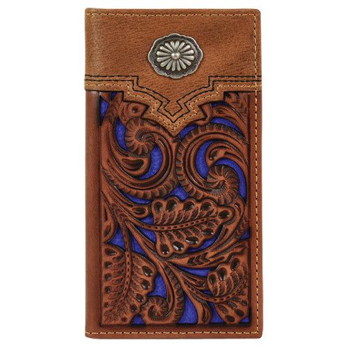 Justin JR Rodeo Wallet Blue Inlay