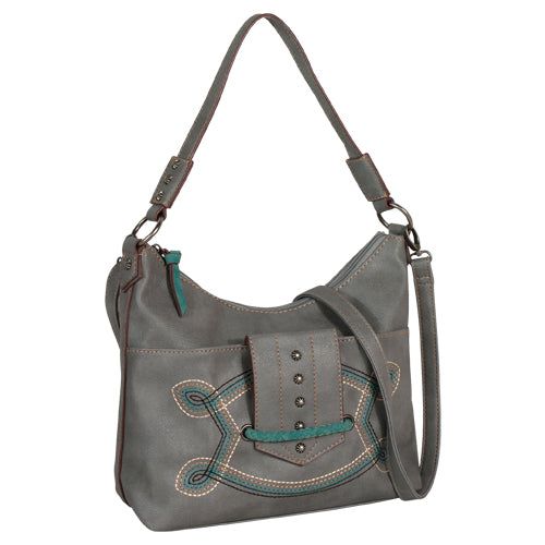 Justin Hobo Grey w/Embroidery