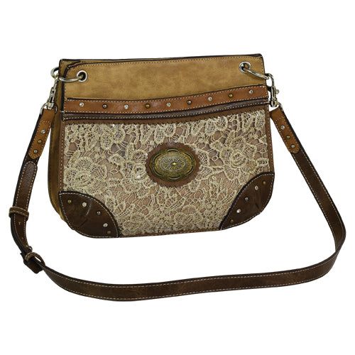 Justin Shoulder Bag Tonal w/Light Tan Lace