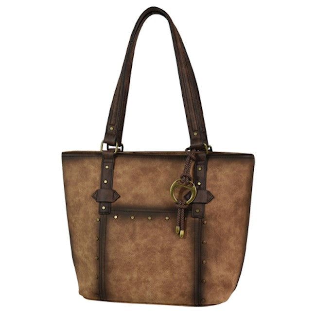 Justin Tote Burnished Brown w/AntiBrass Studs