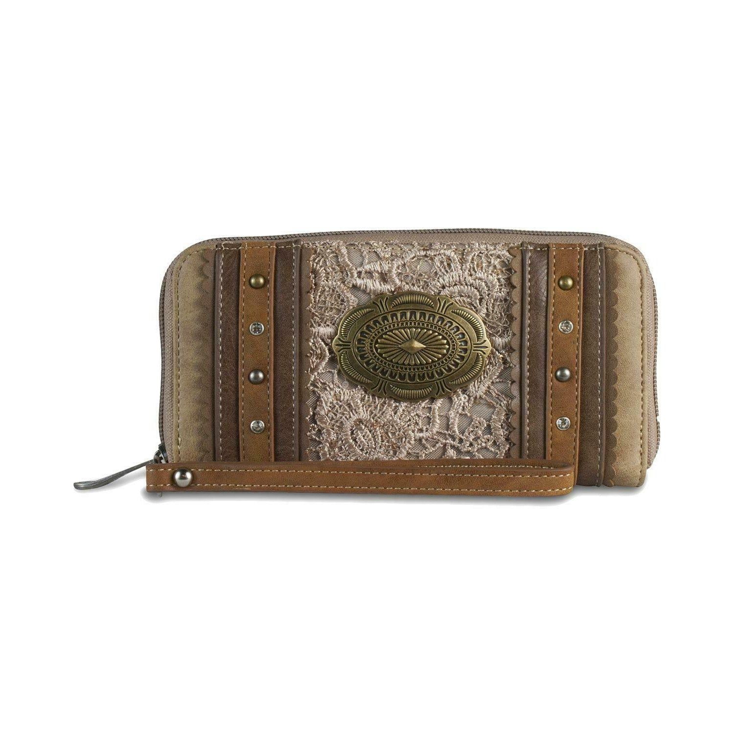 Justin Wallet Tan Lace