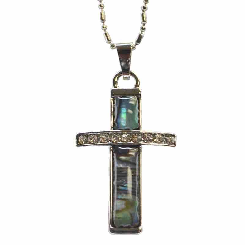 KC Necklace Abalone Cross