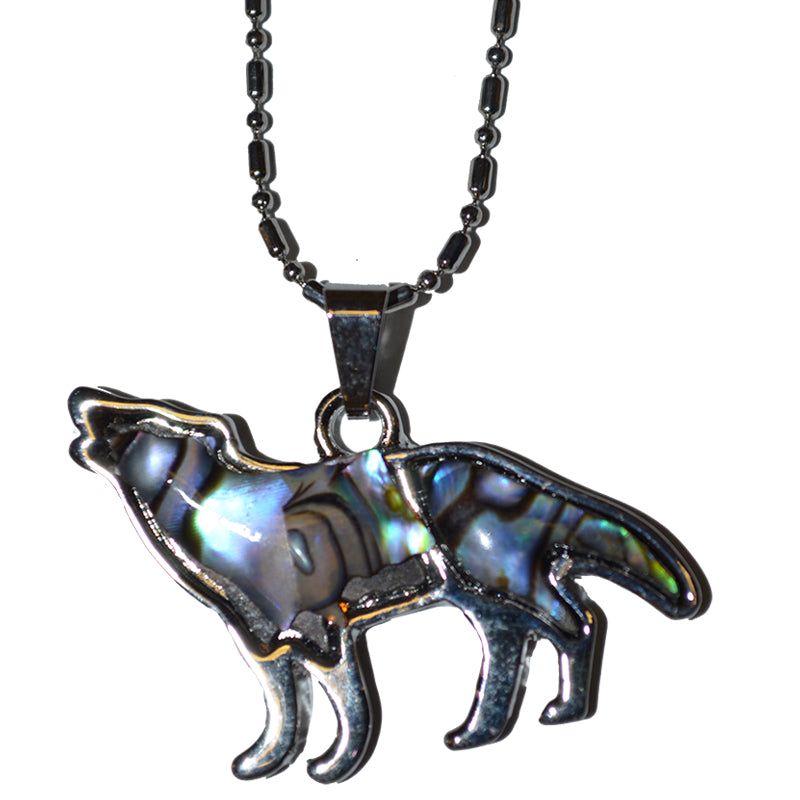KC Necklace Abalone Wolf-1