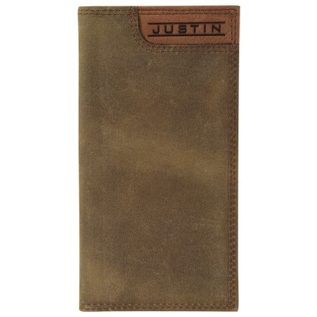 Justin Rodeo Wallet Two Tone w/Emboss Justin Logo