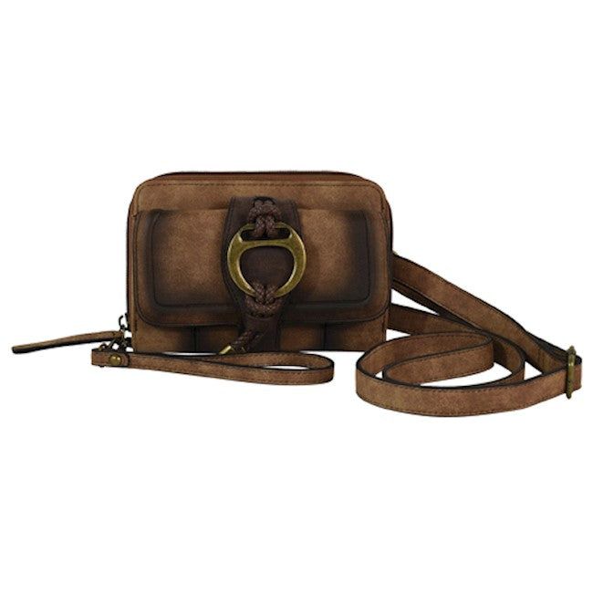Justin Wallet On String Weathered Brown