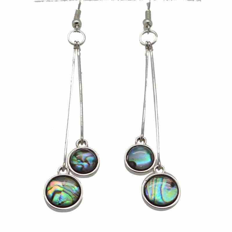 KC Earrings Abalone Two Drops