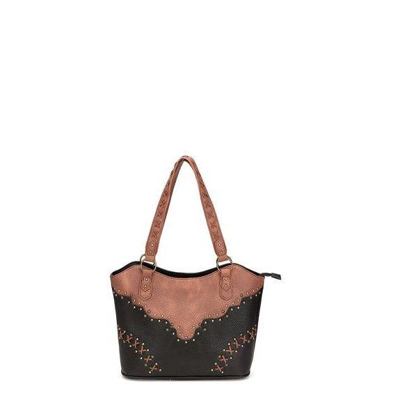 Justin Tote Black &amp; Chestnut