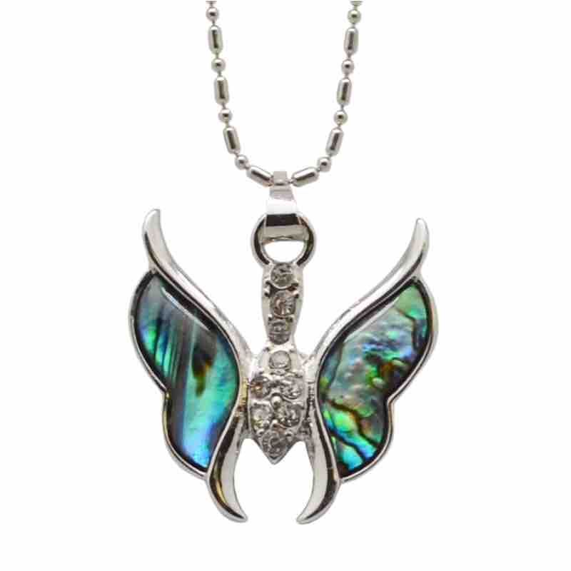 KC Necklace Abalone Butterfly