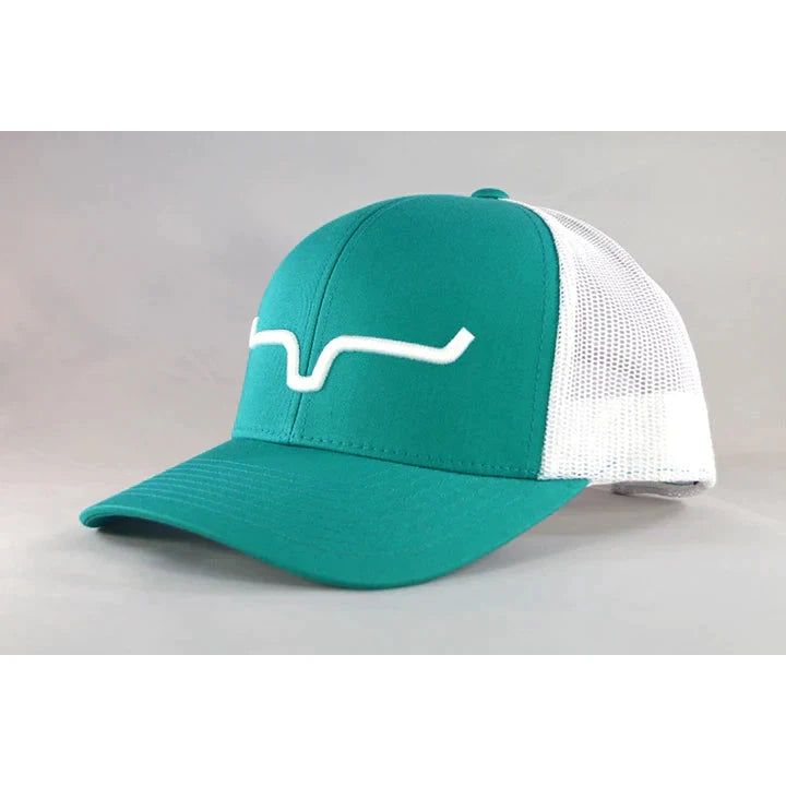 Kimes Weekly Trucker Ball Cap - Teal/White