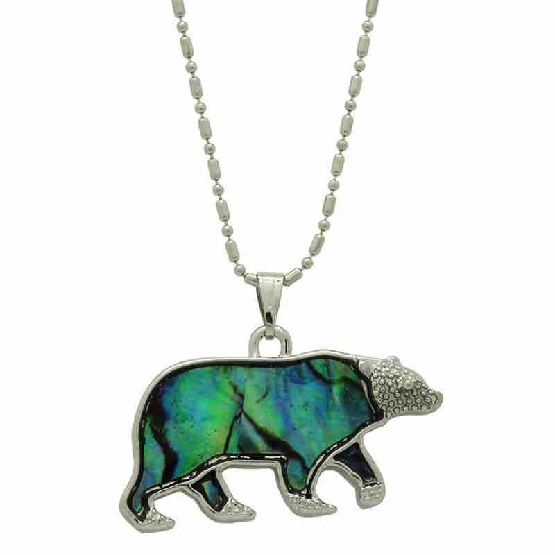 KC Necklace Abalone Bear-1