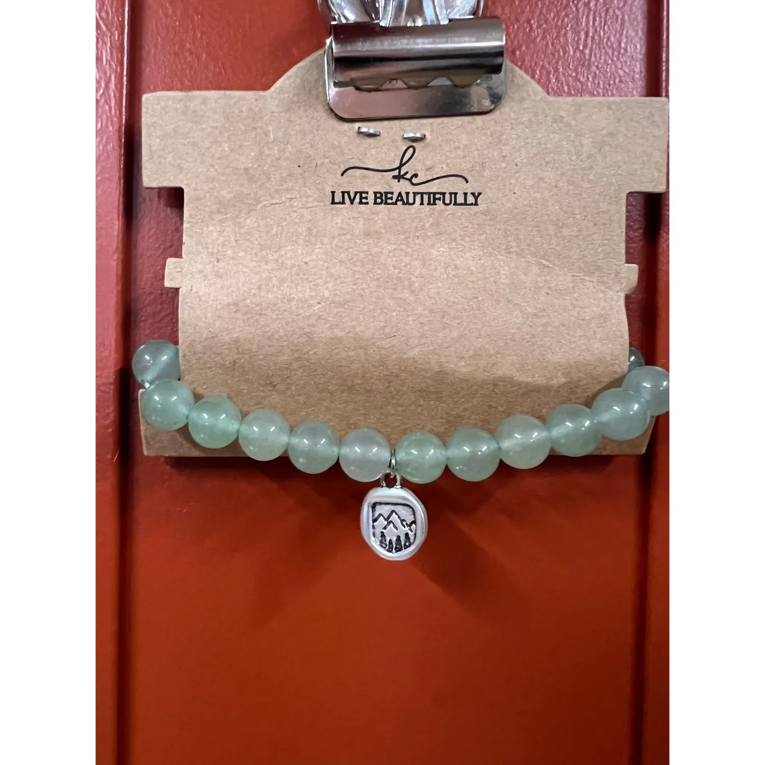 Live Beautifully Stone Bracelet - Mountainscape Jade