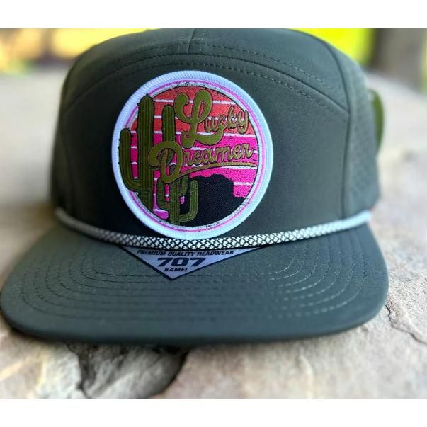 Lucky Dreamer Mid Structured Trucker Hat- Green
