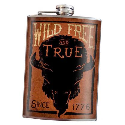 Lucky Jack Wild Free &amp; True Flask- 8oz