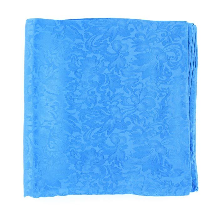 M&amp;F 100% Silk 33x33 Jacquard Wild Rag - Royal Blue