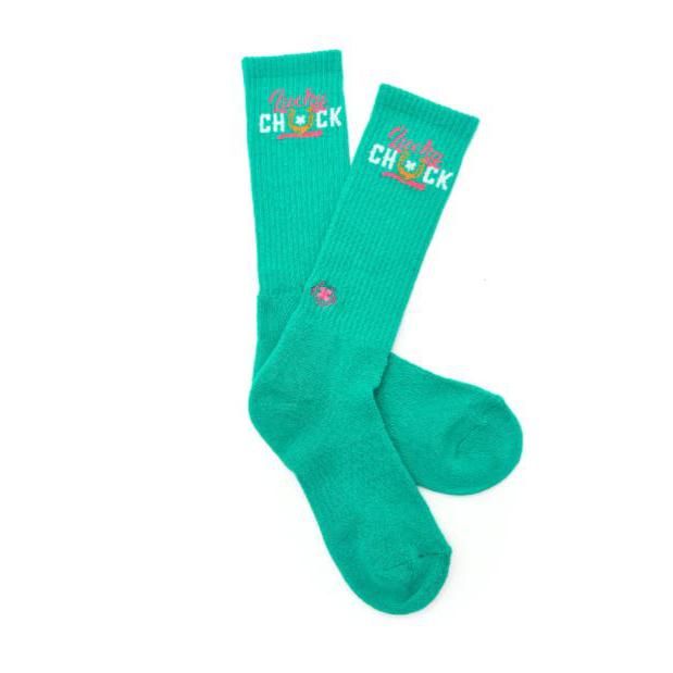 Lucky Chuck Hemp Logo Performance Socks-Teal