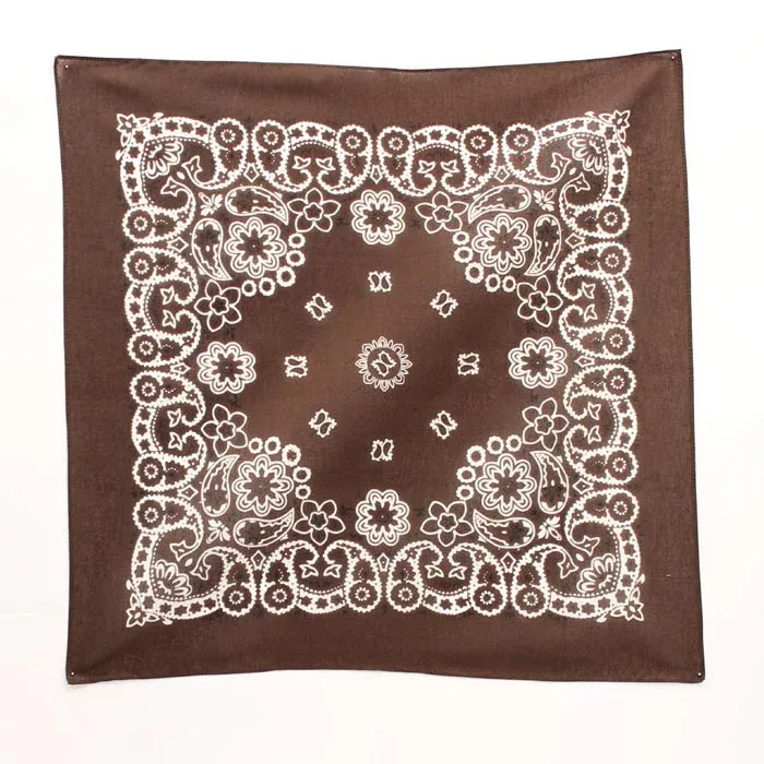 M&amp;F 21x21 Traditional Bandana - Brown