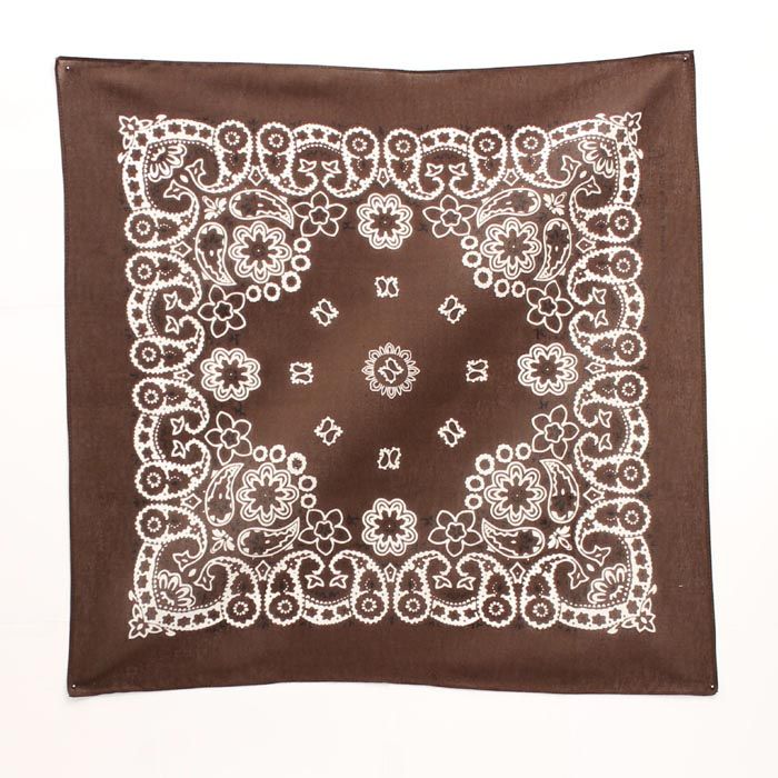 M&amp;F 21x21 Traditional Bandana - Brown