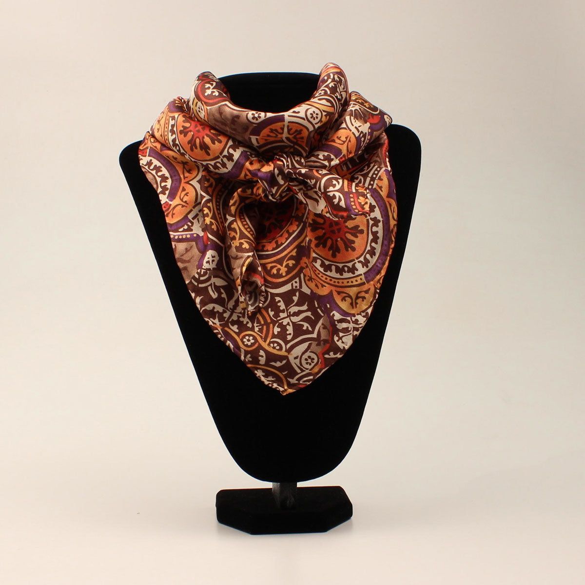 M&amp;F 33x33 Silk Floral Wild Rag - Multi Dark