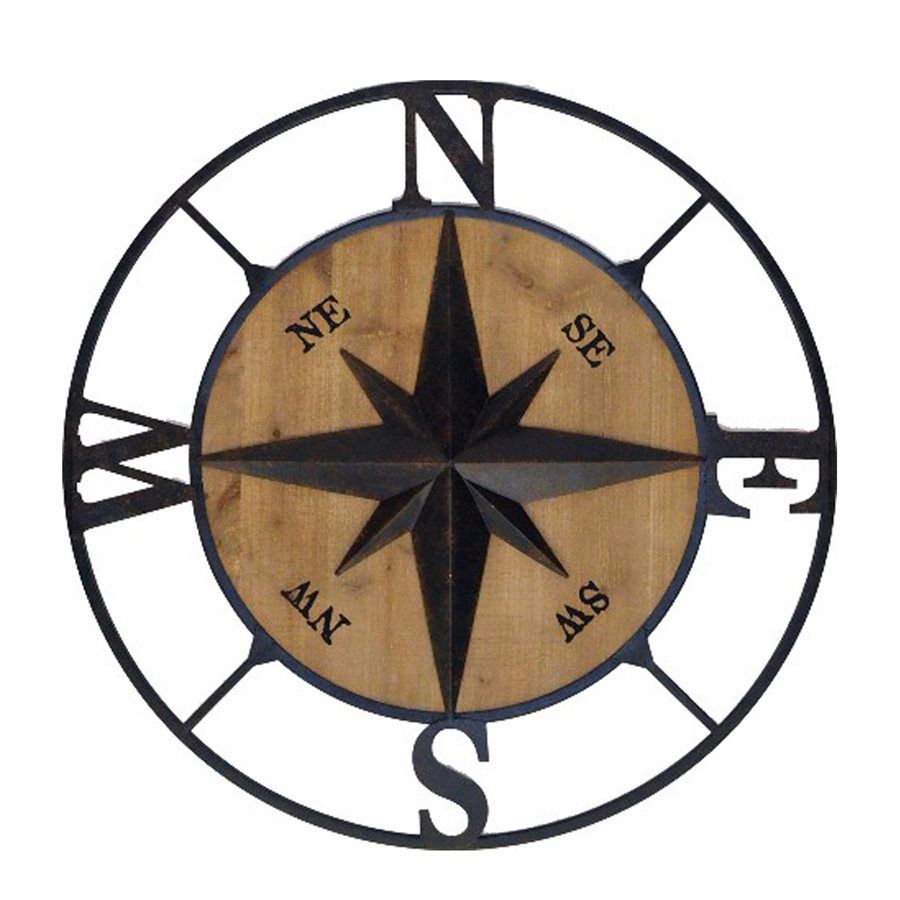 Large Black Round Compass