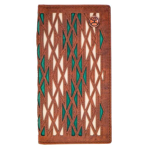 Laser cut Aztec Print Leather Rodeo Wallet