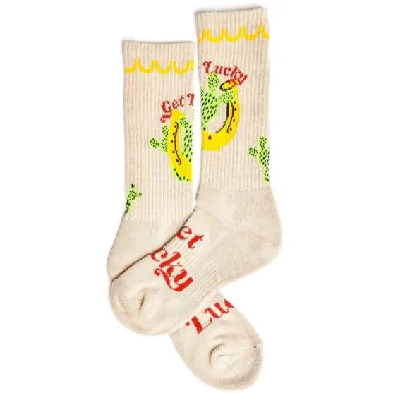 Lucky Chuck Get Lucky Tan Performance Socks