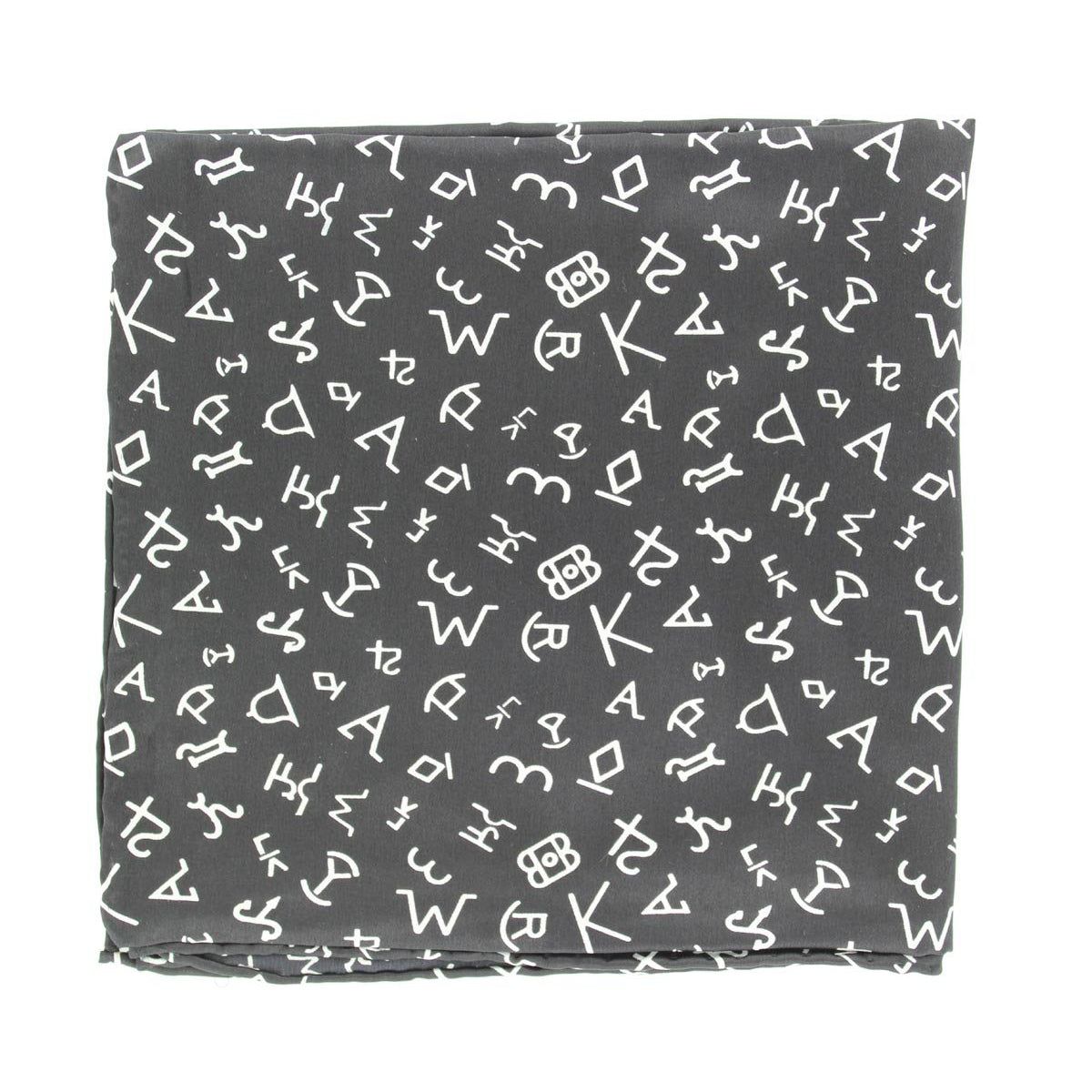 M&amp;F 33x33 Silk Branded Wild Rag - Black