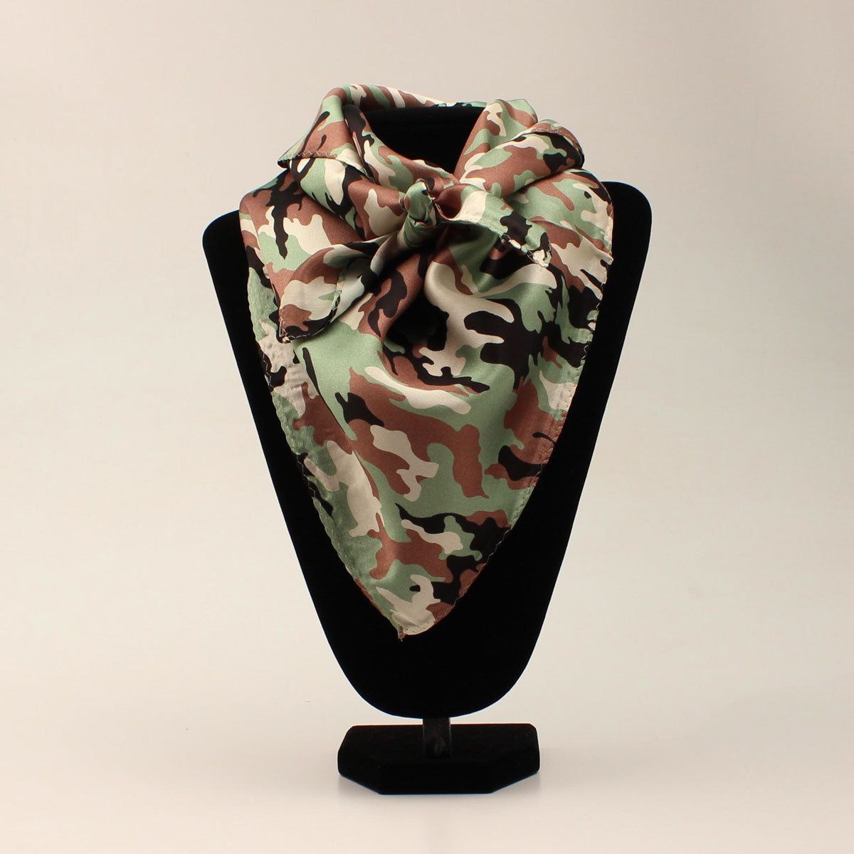 M&amp;F 33x33 Silk Camo Wild Rag - Green/Brown