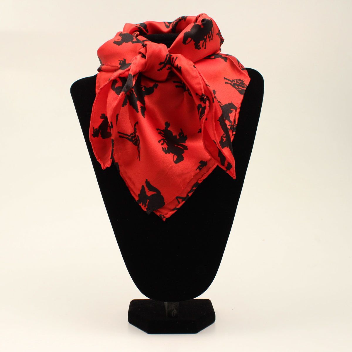M&amp;F 33x33 Silk Bronc Rider Wild Rag - Red