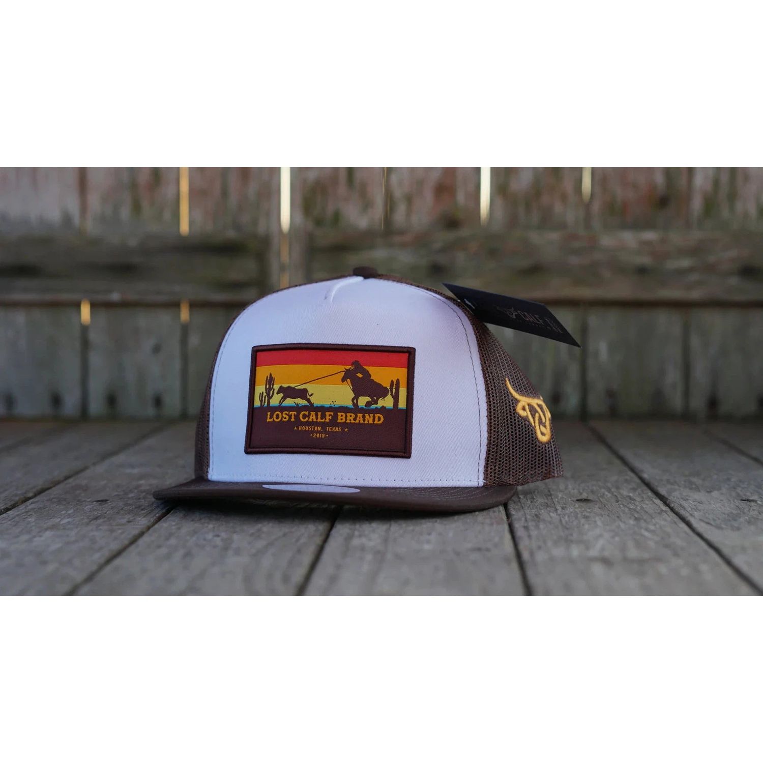 Lost Calf-Roper Flat Brown &amp; White
